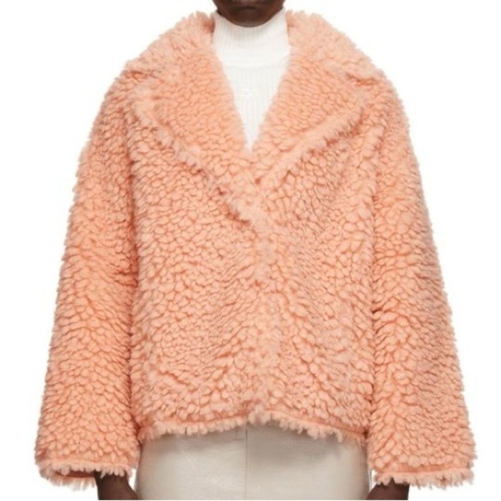 Urban Outfitters Oversized Peach Teddy Jacket SZ S